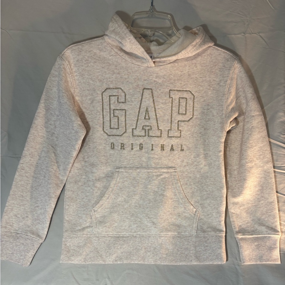 🆕 GAP Light Gray Original Hoodie, Size M 10/12 - NWT